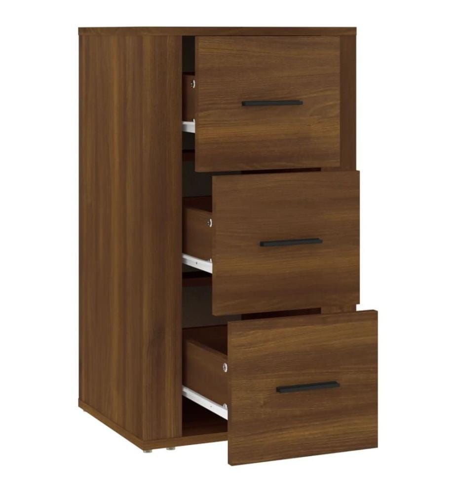 Sideboard Braun Eichen-Optik 40x33x70 cm Holzwerkstoff