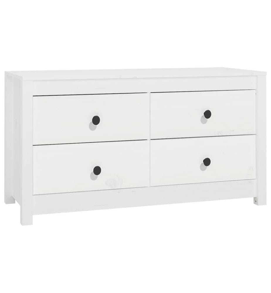 Armoire latérale Blanc 100x40x54 cm Bois de pin massif