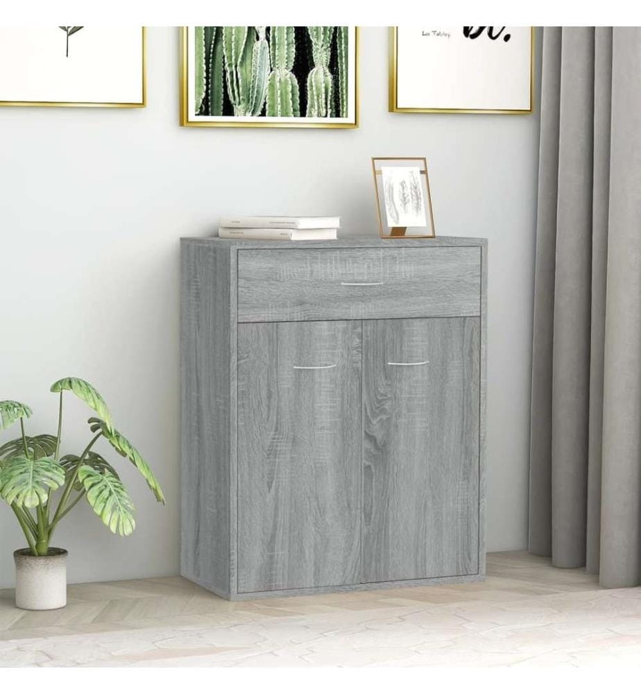 Sideboard Grau Sonoma 60x30x75 cm Holzwerkstoff