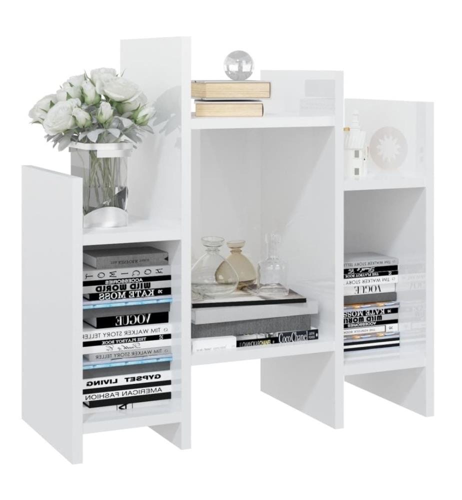 Regalschrank Hochglanz-Weiss 60x26x60 cm Holzwerkstoff