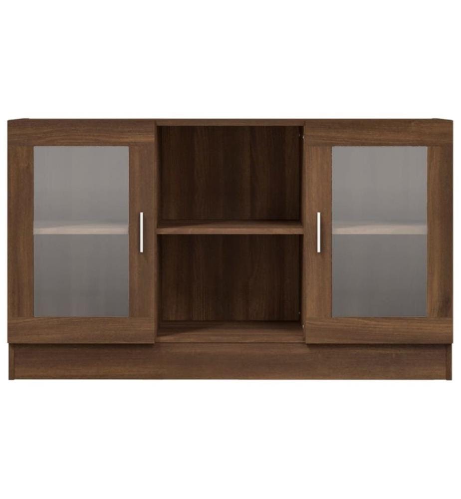 Armoire à vitrine Chêne marron 120x30,5x70 cm Bois d'ingénierie