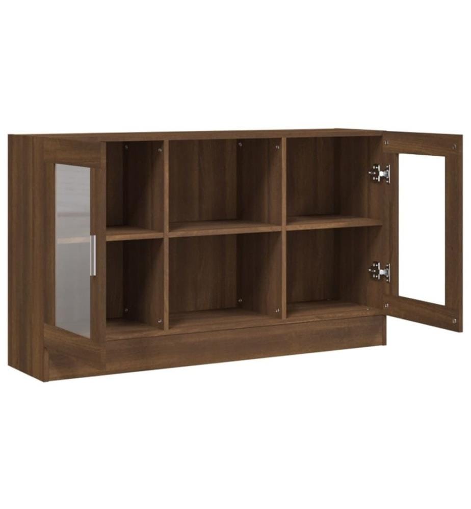 Armoire à vitrine Chêne marron 120x30,5x70 cm Bois d'ingénierie