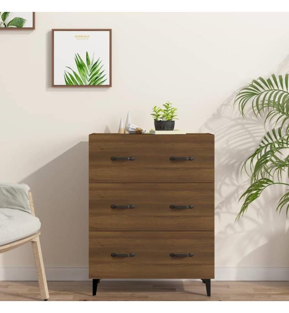 Sideboard Braun Eichen-Optik 69,5x34x90 cm Holzwerkstoff