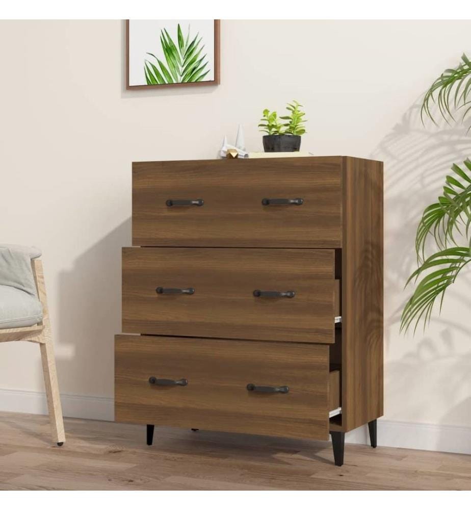 Sideboard Braun Eichen-Optik 69,5x34x90 cm Holzwerkstoff