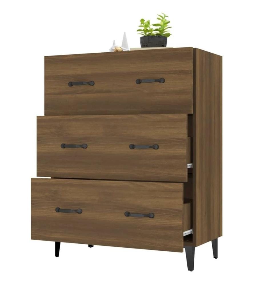 Sideboard Braun Eichen-Optik 69,5x34x90 cm Holzwerkstoff