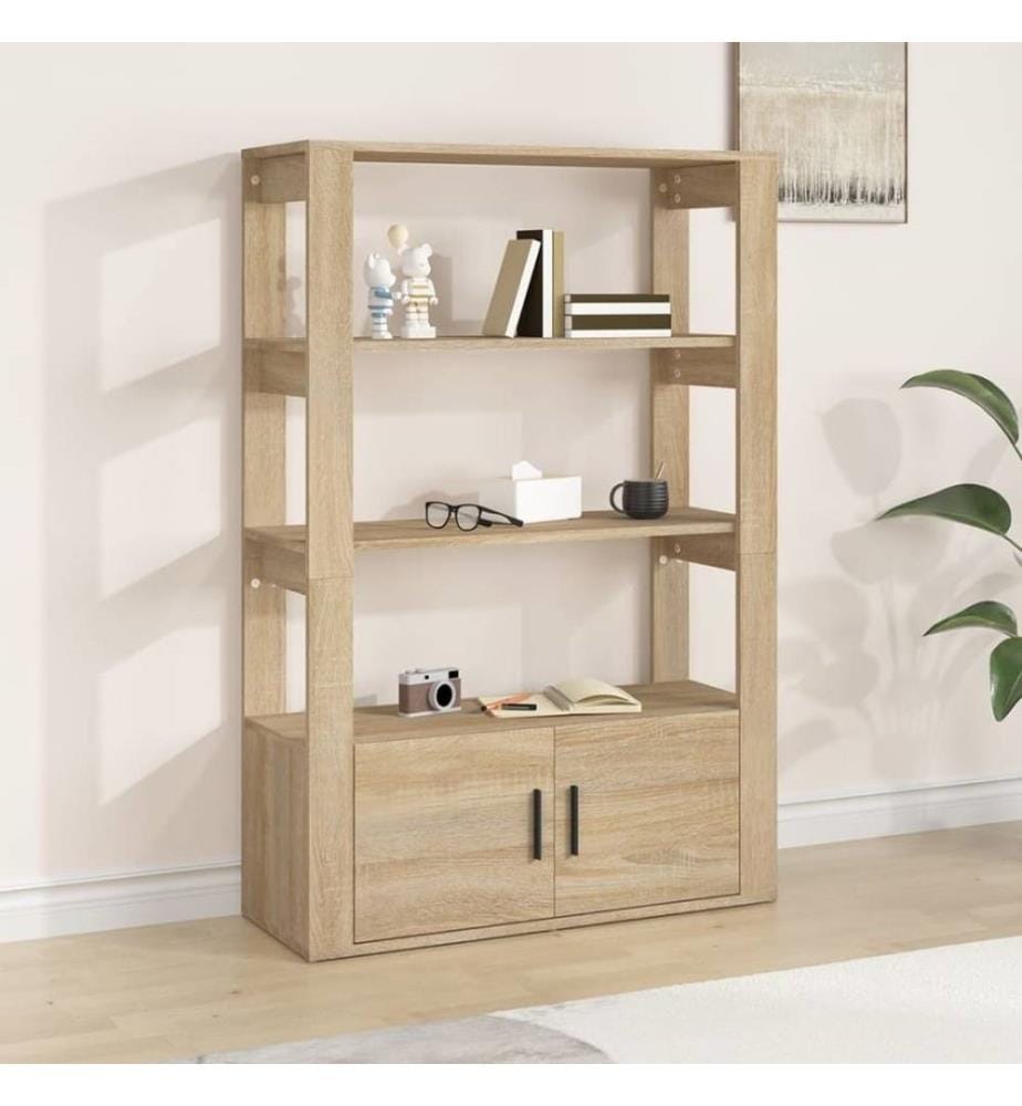 Sideboard Sonoma-Eiche 80x30x119,5 cm Holzwerkstoff