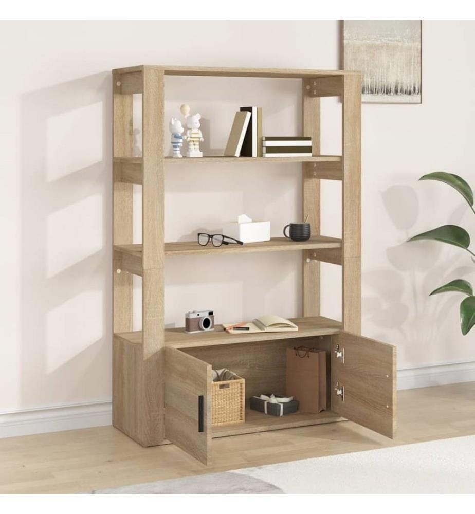 Sideboard Sonoma-Eiche 80x30x119,5 cm Holzwerkstoff