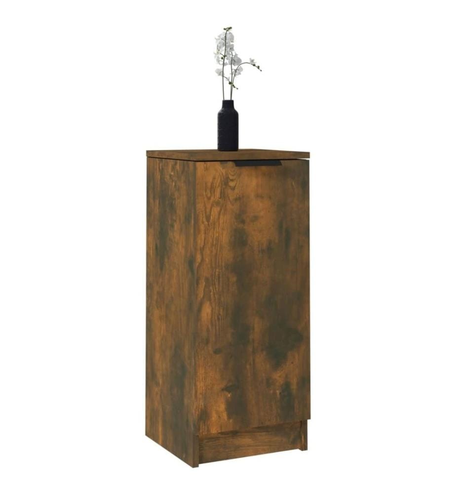 Sideboards 2 Stk. Räuchereiche 30x30x70 cm Holzwerkstoff