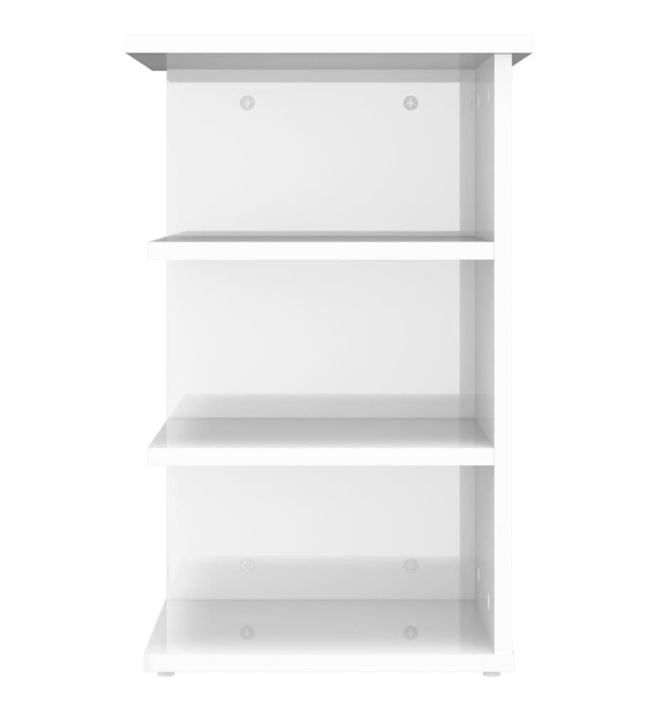 Beistellregal Hochglanz-Weiss 35x35x55 cm Holzwerkstoff