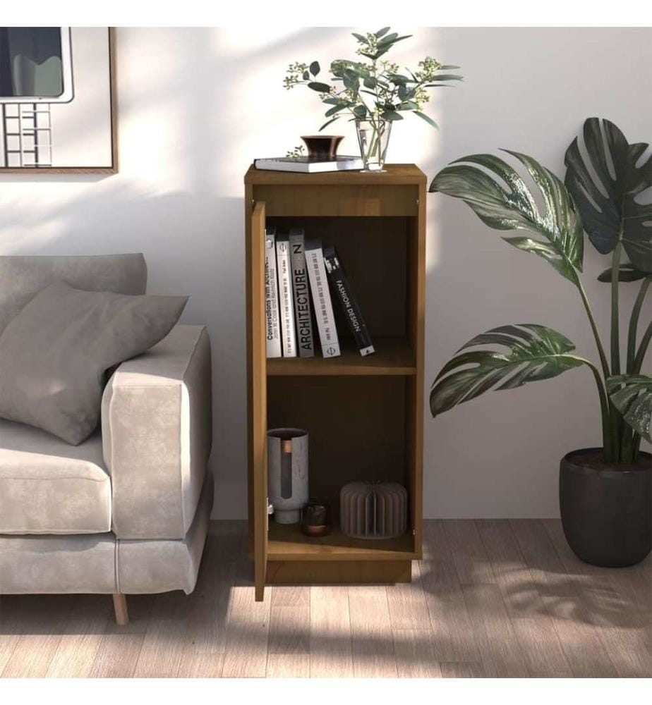 Buffet Marron miel 31,5x34x75 cm Bois massif de pin