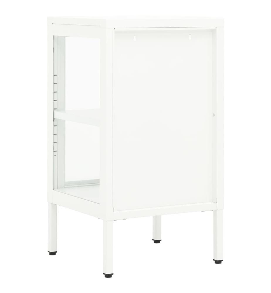 Sideboard 38x35x70 cm Metall und Glas