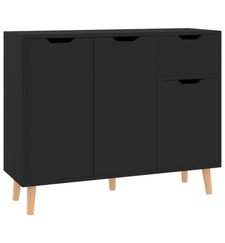 Sideboard Schwarz 90x30x72 cm Holzwerkstoff