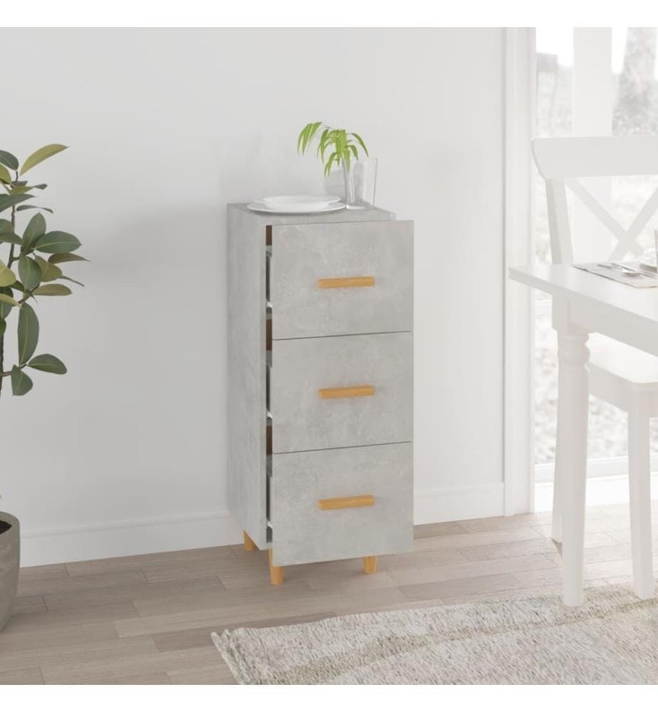 Sideboard Betongrau 34,5x34x90 cm Holzwerkstoff