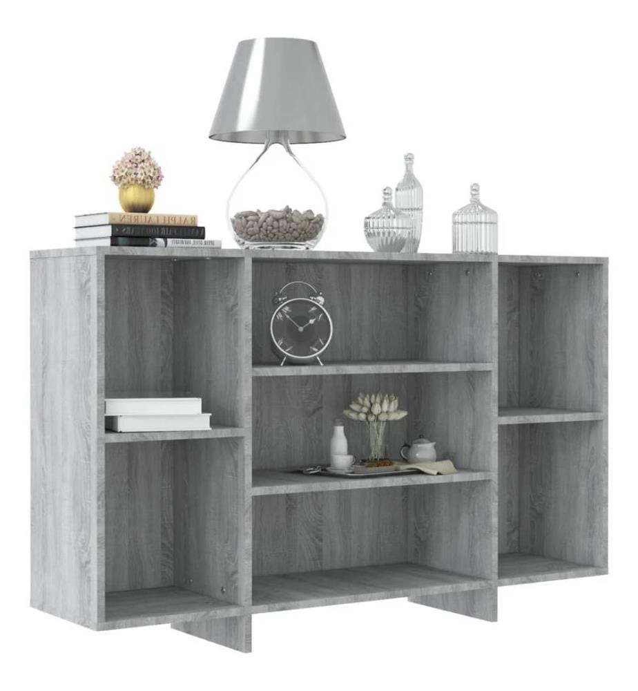 Sideboard Grau Sonoma 120x30x75 cm Holzwerkstoff