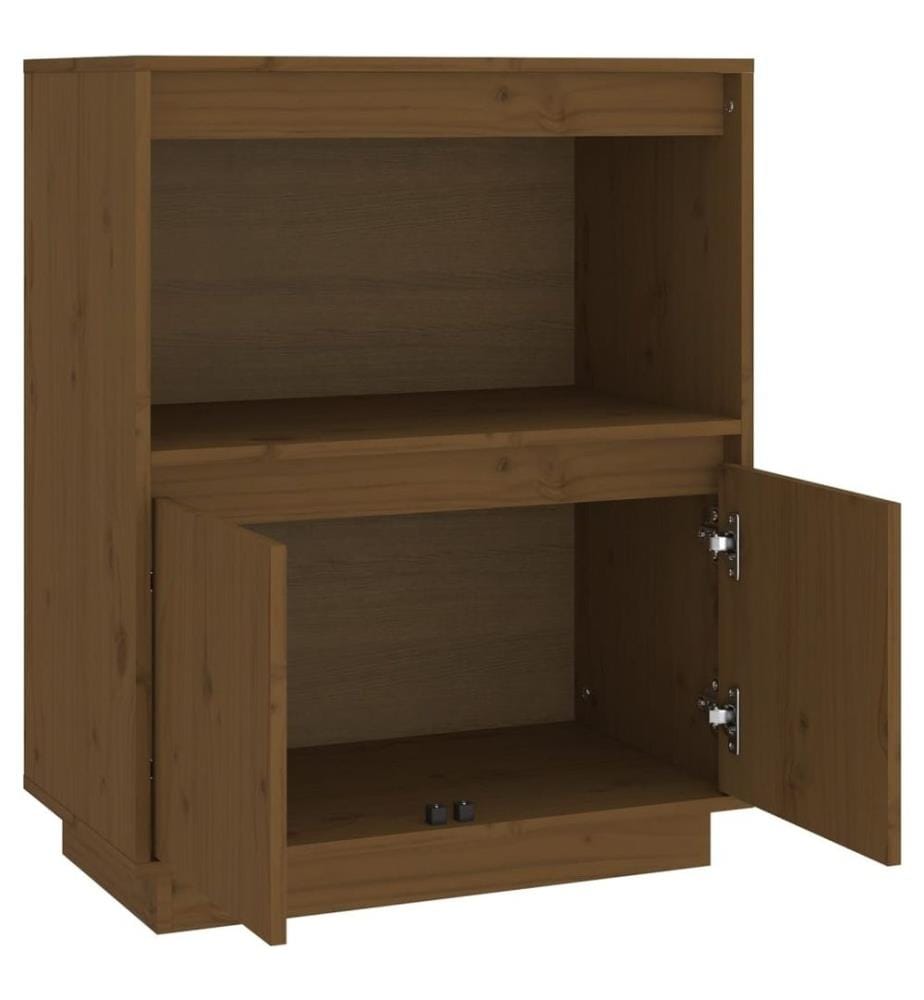 Sideboard Honigbraun 60x34x75 cm Massivholz Kiefer
