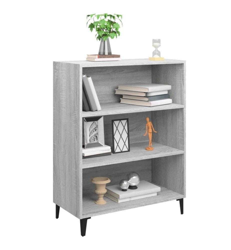 Sideboard Grau Sonoma 69,5x32,5x90 cm Holzwerkstoff