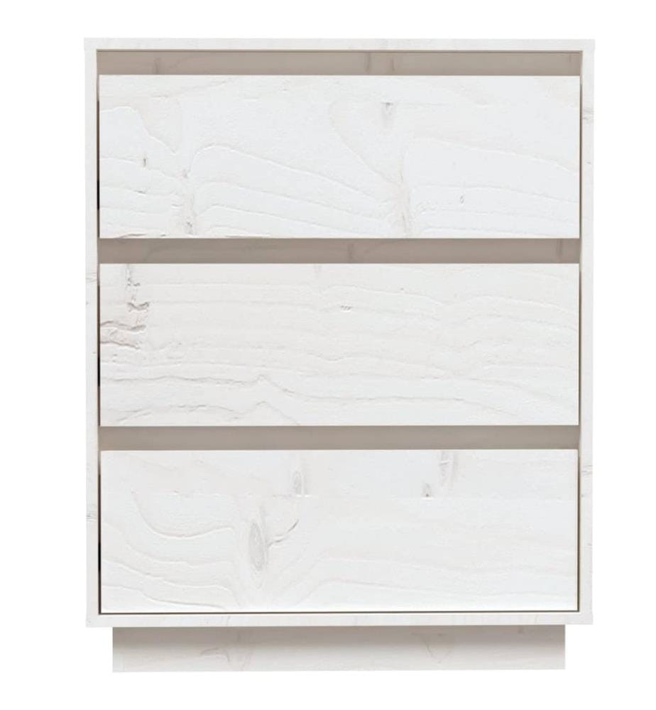 Sideboard Weiss 60x34x75 cm Massivholz Kiefer