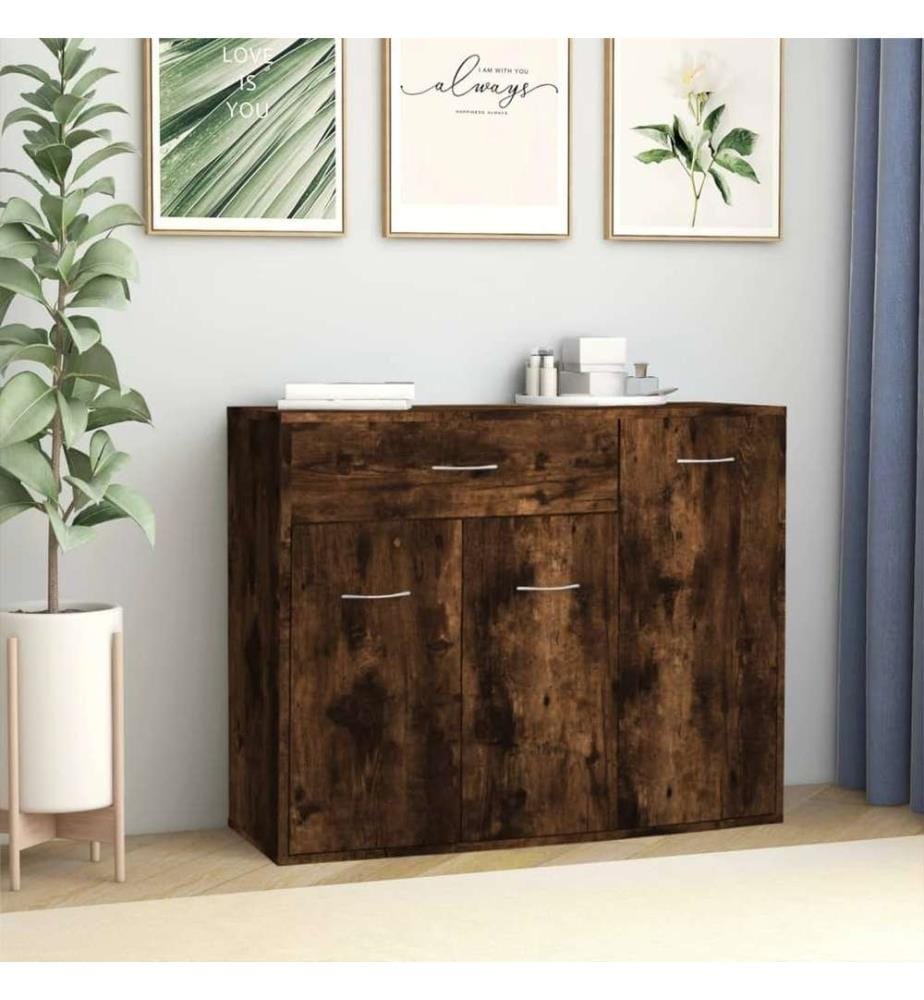 Sideboard Räuchereiche 88x30x70 cm Holzwerkstoff