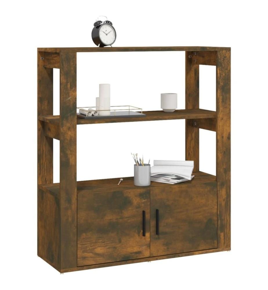 Sideboard Räuchereiche 80x30x90 cm Holzwerkstoff