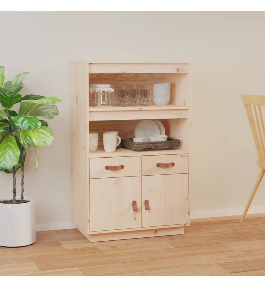 Highboard 67x40x108,5 cm Massivholz Kiefer