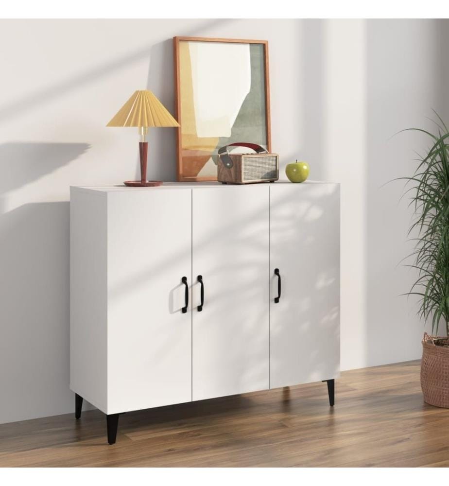 Sideboard Weiss 90x34x80 cm Holzwerkstoff