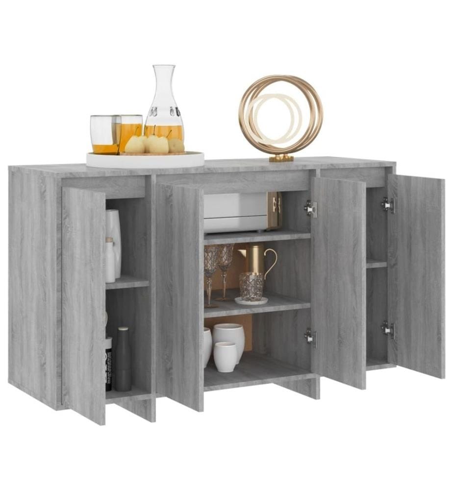 Buffet Sonoma gris 120x41x75 cm Aggloméré