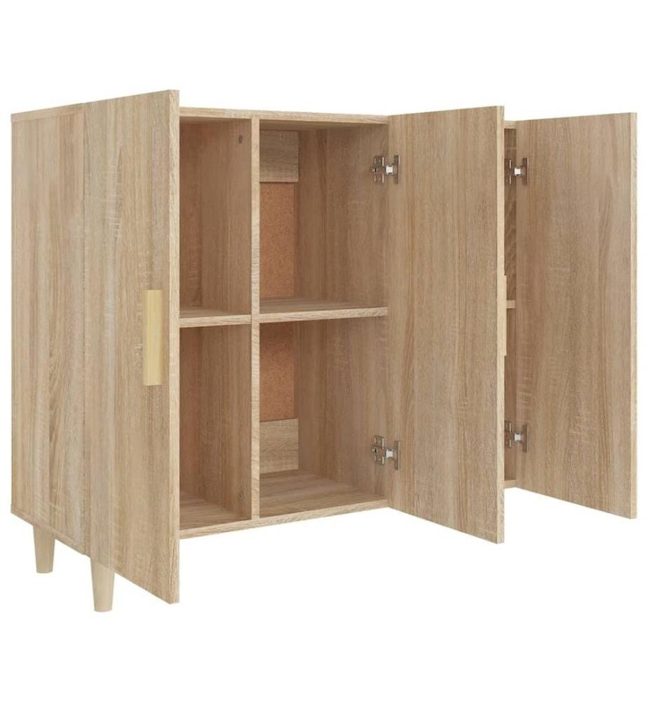 Buffet chêne sonoma 90x34x80 cm bois d'ingénierie
