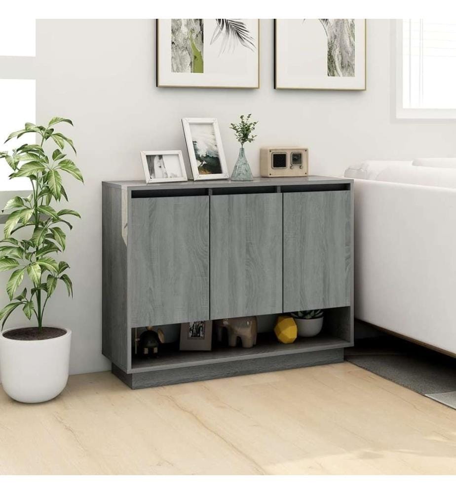 Sideboard Grau Sonoma 97x31x75 cm Holzwerkstoff