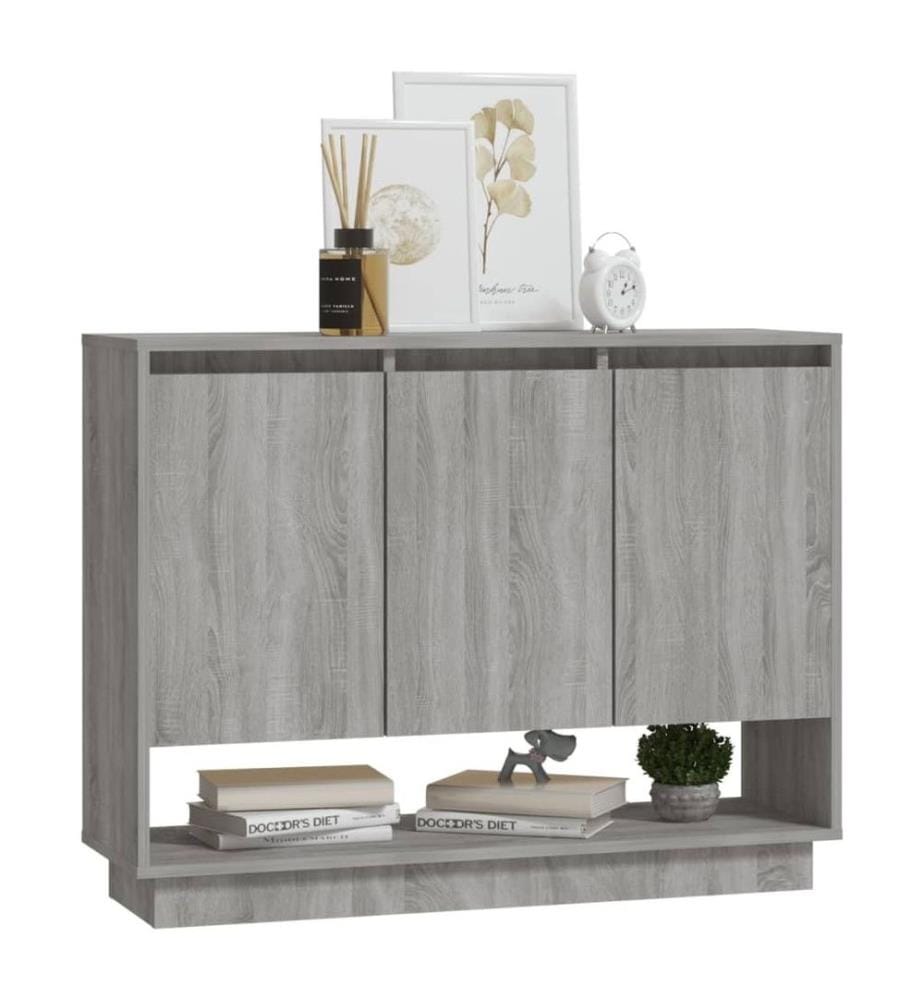 Sideboard Grau Sonoma 97x31x75 cm Holzwerkstoff