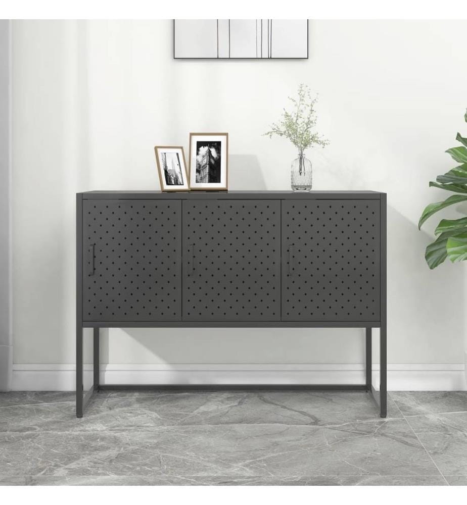 Buffet Anthracite 105x35x75 cm Acier