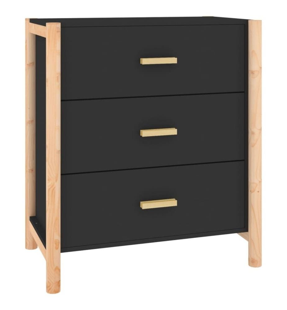 Sideboard Schwarz 62x38x70 cm Holzwerkstoff