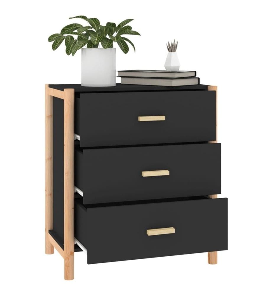 Sideboard Schwarz 62x38x70 cm Holzwerkstoff