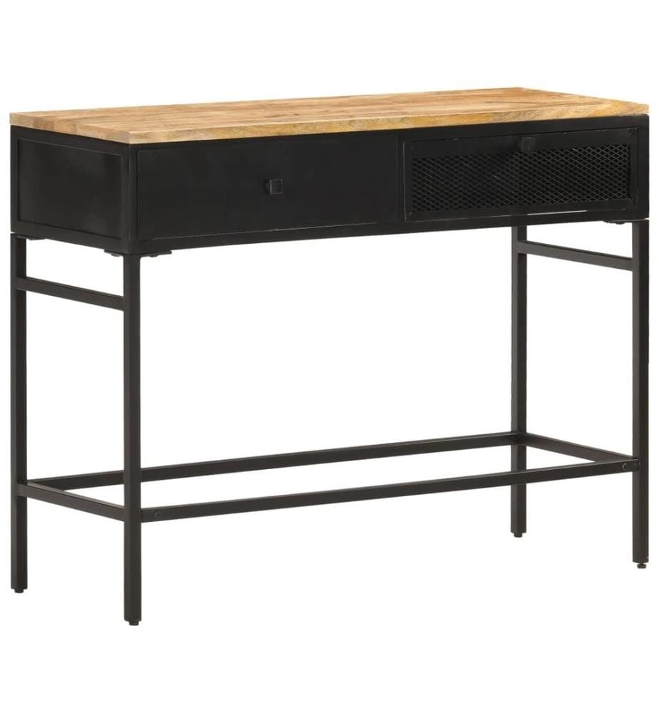 Sideboard 100x35x77 cm Raues Mango-Massivholz