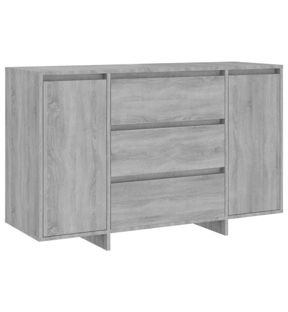 Sideboard mit 3 Schubladen Grau Sonoma 120x41x75 cm