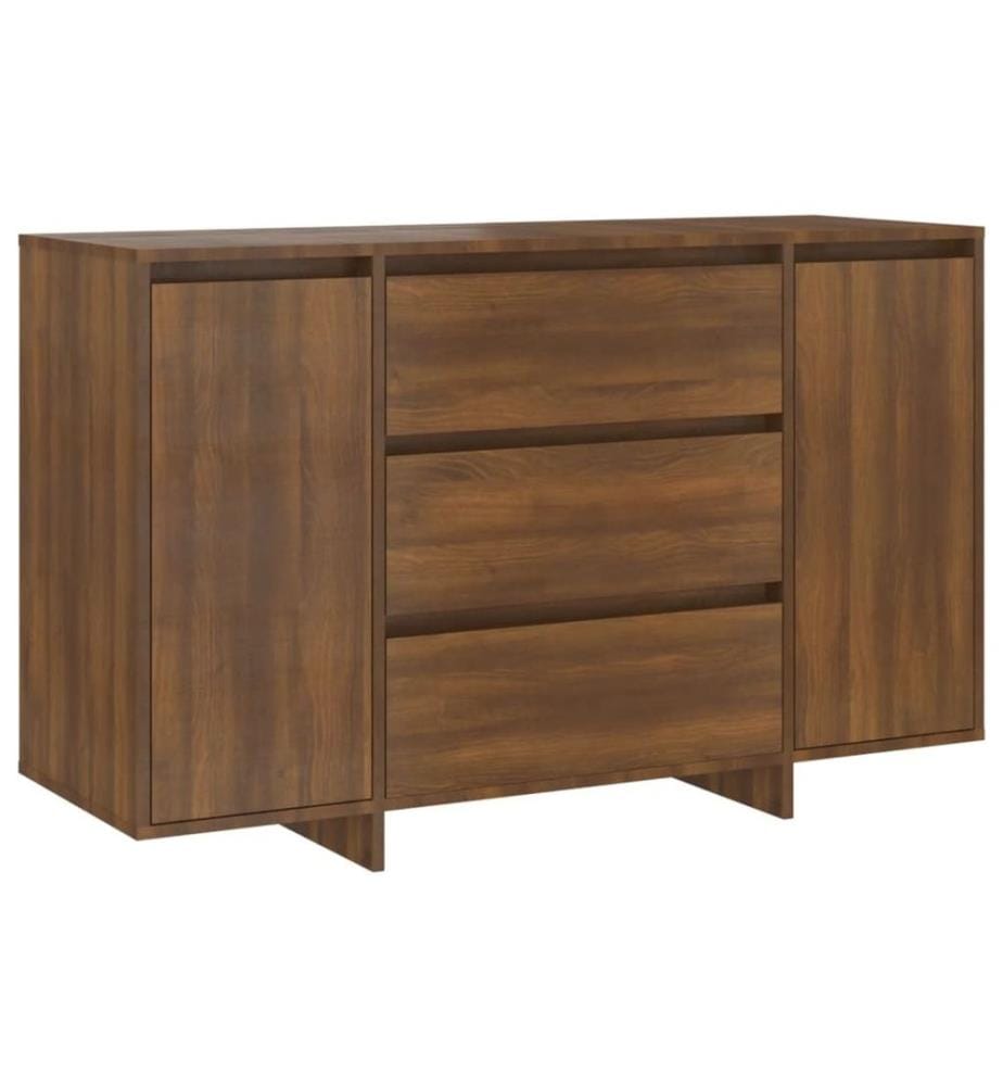 Sideboard mit 3 Schubladen Braun Eiche 120x41x75 cm