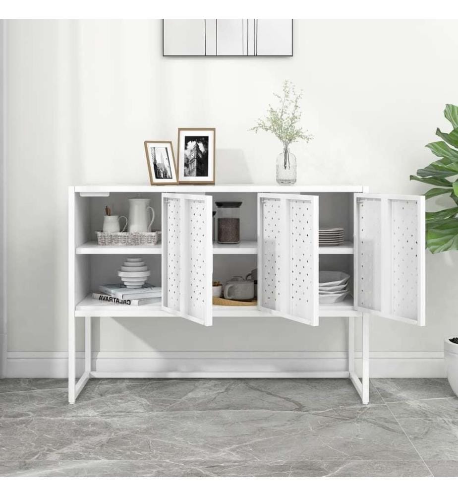 Sideboard Weiss 105x35x75 cm Stahl