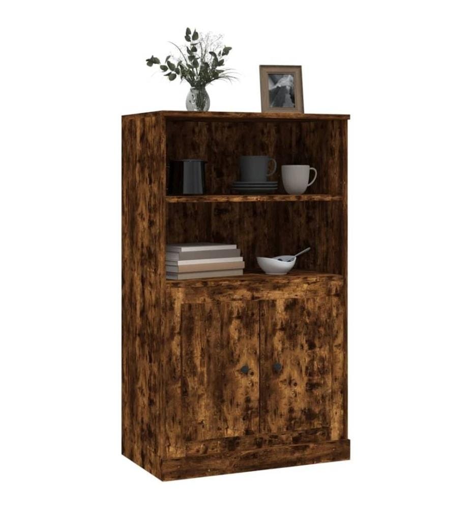 Highboard Räuchereiche 60x35,5x103,5 cm Holzwerkstoff