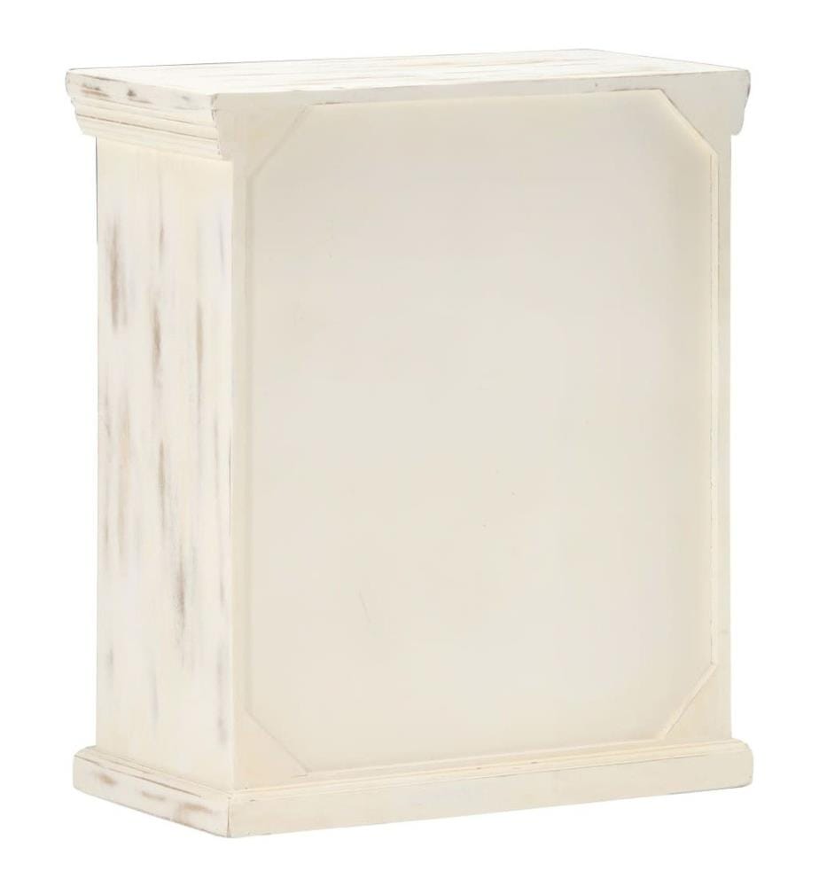 Buffet Blanc 65x30x75 cm Bois de manguier massif