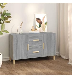 Buffet sonoma gris 100x36x60 cm bois d'ingénierie