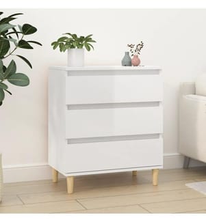 Sideboard Hochglanz-Weiss 60x35x70 cm Holzwerkstoff