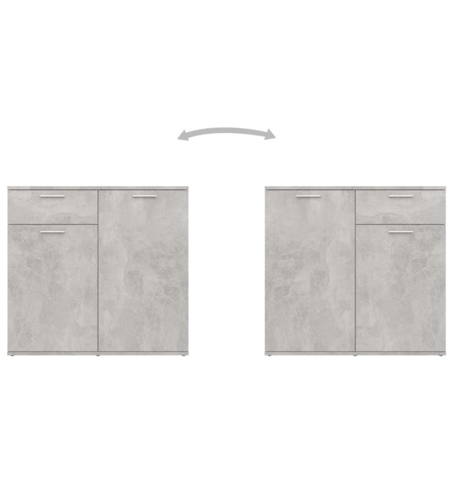 Sideboard Betongrau 160x36x75 cm Holzwerkstoff