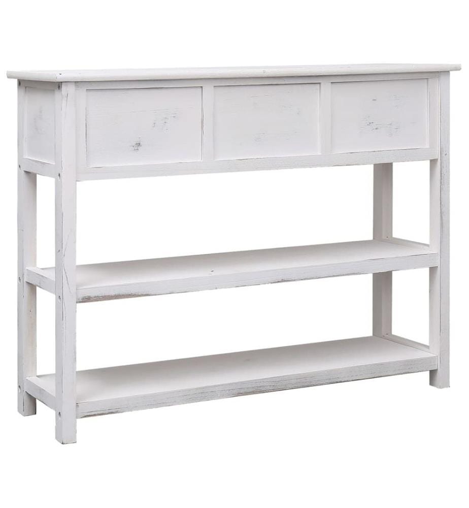 Sideboard Antik-Weiss 108x30x76 cm Massivholz Paulownia