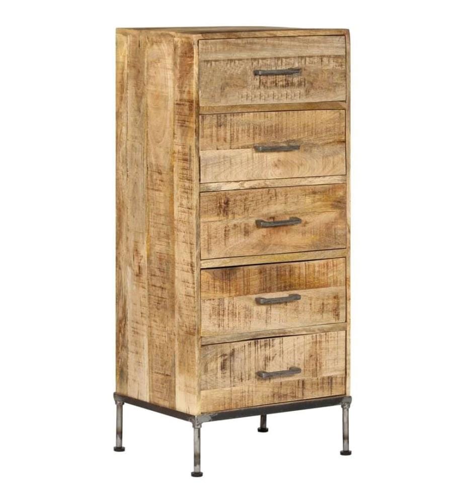 Kommode 45 x 35 x 106 cm Mango-Massivholz