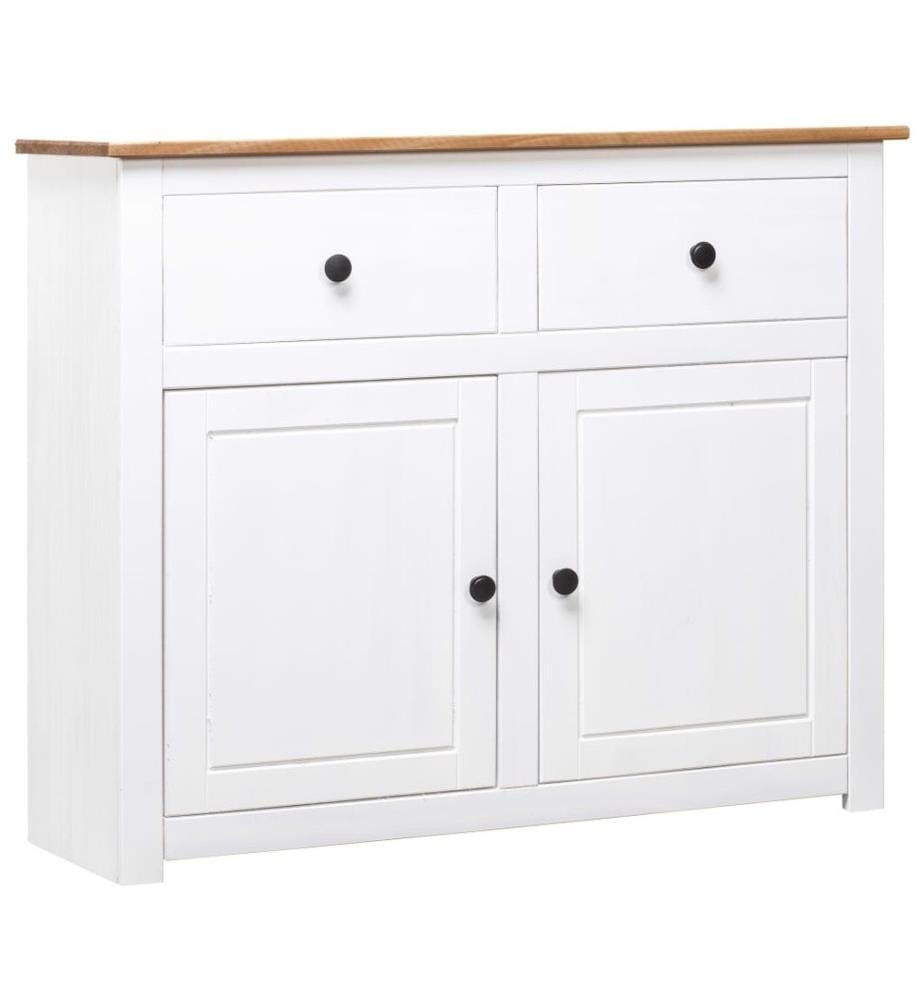 Sideboard Weiss 93x40x80 cm Kiefernholz Panama