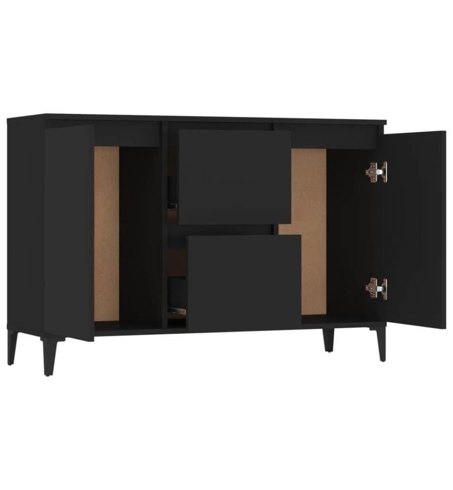 Buffet Noir 104x35x70 cm Aggloméré