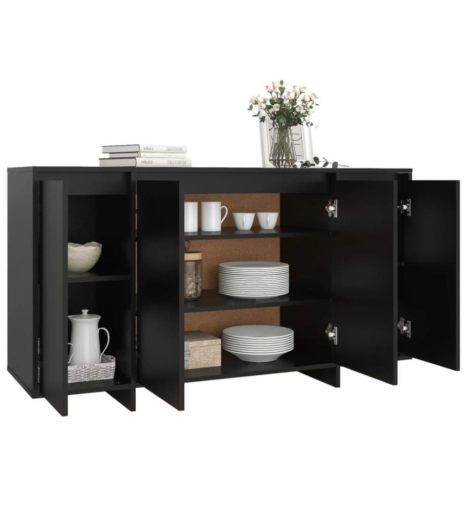 Sideboard Schwarz 135x41x75 cm Holzwerkstoff