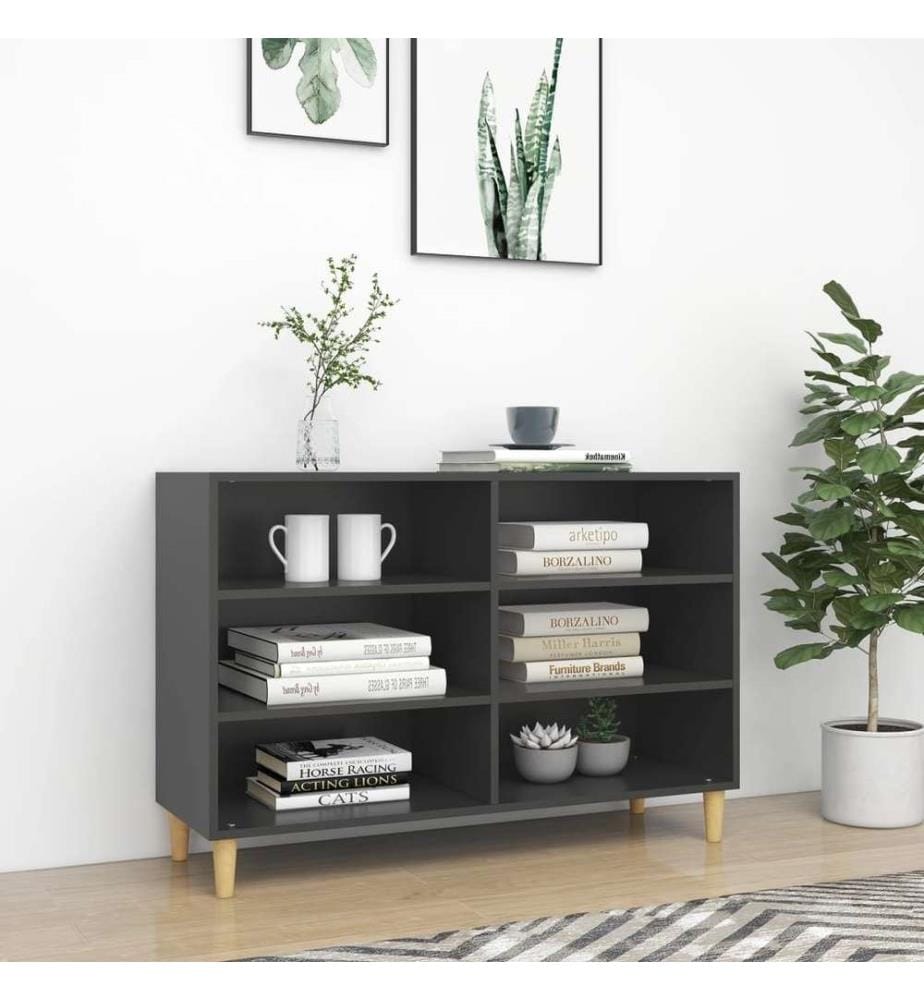Sideboard Grau 103,5x35x70 cm Holzwerkstoff