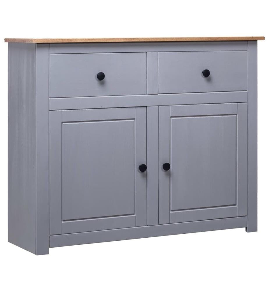 Sideboard Grau 93x40x80 cm Kiefernholz Panama