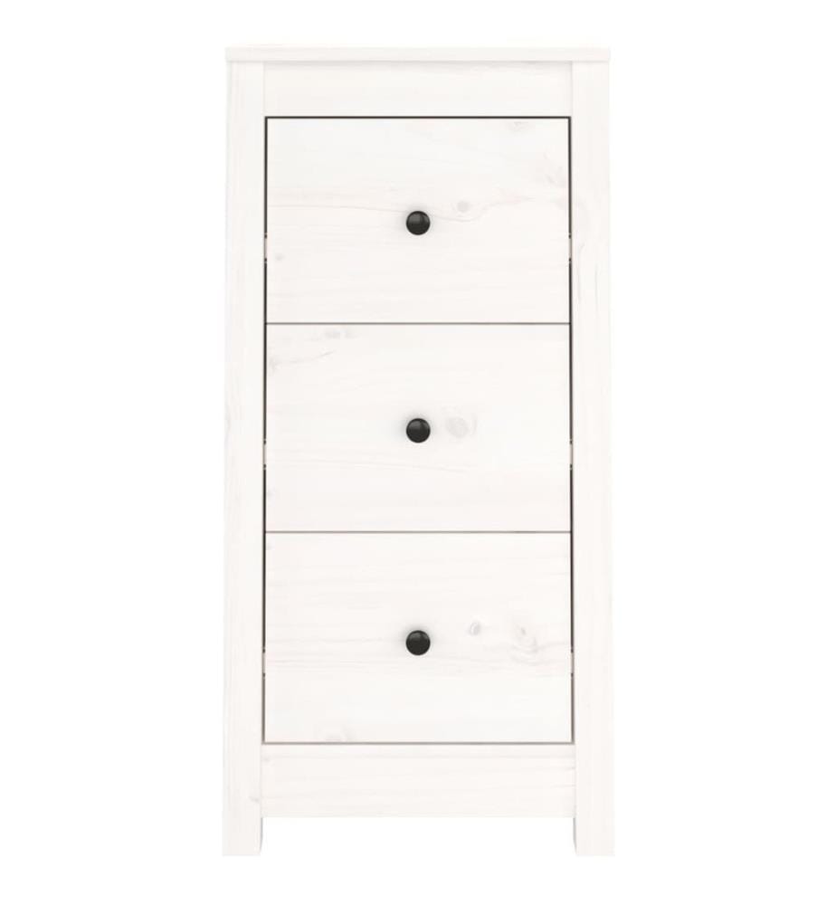Sideboards 2 Stk. Weiss 40x35x80 cm Massivholz Kiefer