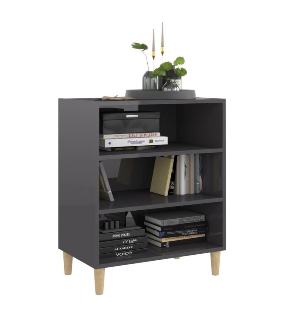 Sideboard Hochglanz-Grau 57x35x70 cm Holzwerkstoff